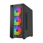 کیس کامپیوتر لاجی کی C474B ARGB Mid Tower مشکی - Image 2