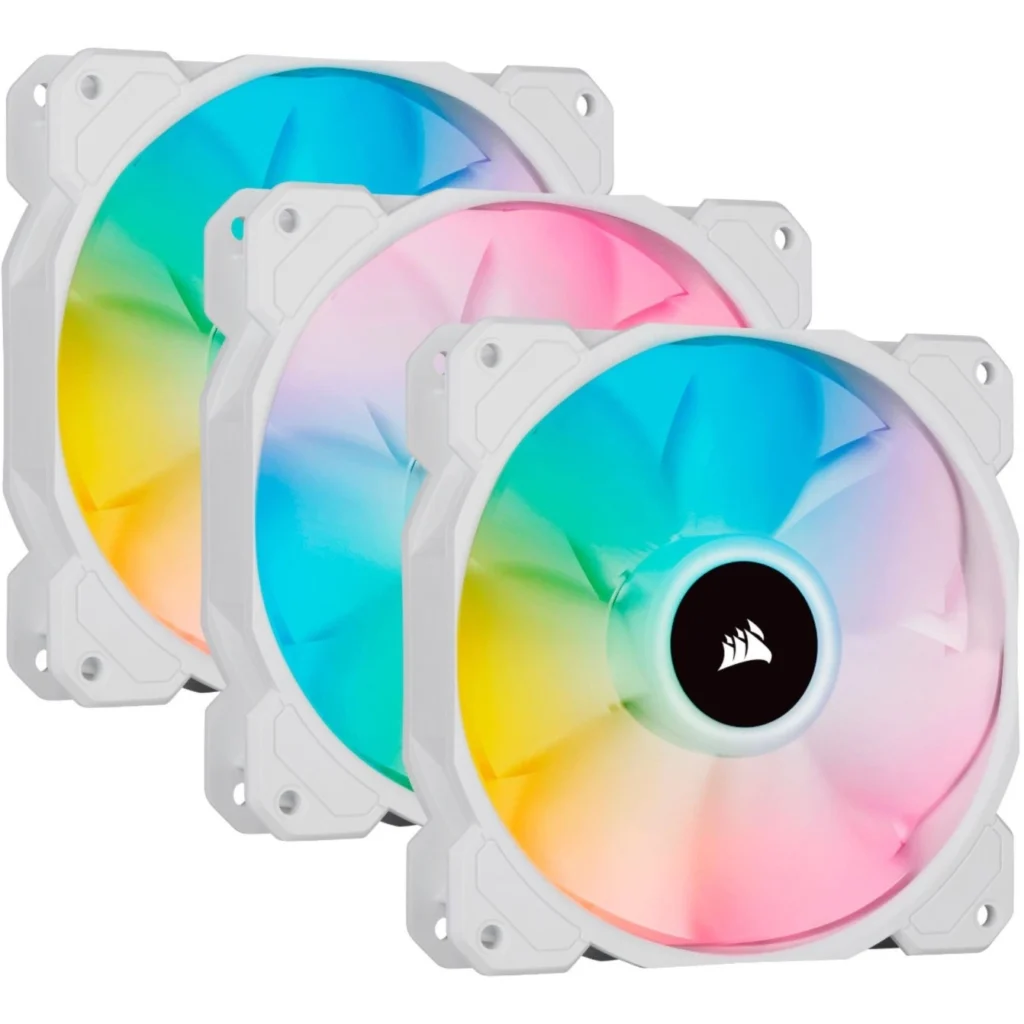 فن کیس کورسیر مدل iCUE SP120 Elite Performance Triple سفید