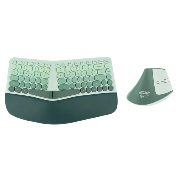 ماوس و کیبورد بی سیم مافی مدل Bomi رنگ سبز
