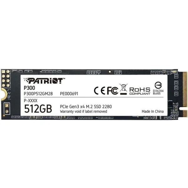 حافظه اس اس دی اینترنال پتریوت مدل P300 M.2 NVMe ظرفیت 512 گیگابایت