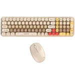 ماوس و کیبورد بی سیم مافی مدل Baby Bear رنگ میلک تی