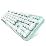 ماوس و کیبورد بی سیم مافی مدل Sweet Pure رنگ سفید و سبز - Image 2