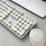 ماوس و کیبورد بی سیم مافی مدل Sweet Pure رنگ سفید و سبز - Image 4