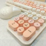 ماوس و کیبورد بی سیم مافی مدل I Bean Max رنگ میلک تی - Image 3