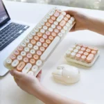ماوس و کیبورد بی سیم مافی مدل I Bean Max رنگ میلک تی - Image 4