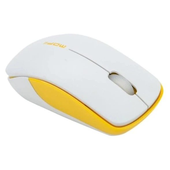 ماوس بی سیم مافی مدل GO18 رنگ سفید و زرد